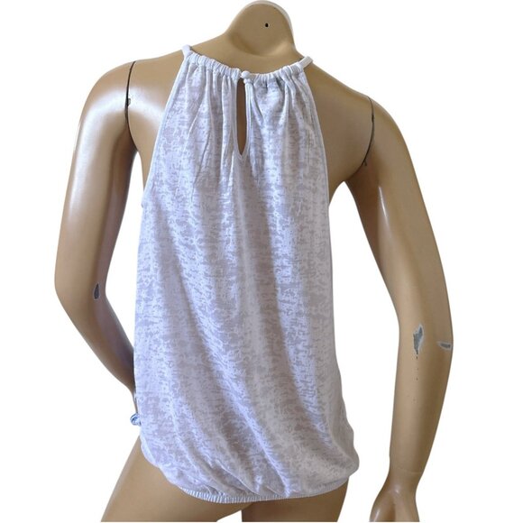 INC Womens Size Small Sheer Floral Print Sequined Keyhole Neck Tank Top Shirt - Picture 4 of 7